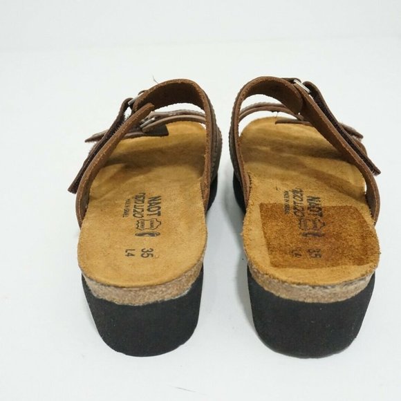 🆕Naot Platform Slip On Comfort Sandal Brown - Picture 6 of 8